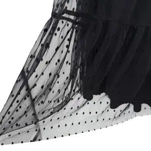 Lulus Black Swiss‎ Dot Tiered Bustier Midi Dress Size XS Whimsigoth Fairy Grunge thumbnail 13