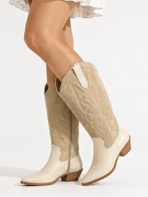 Coconuts by Matisse Telluride Western Cowboy Boot size 8.5 Natural Ivory thumbnail 1