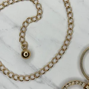 Rhinestone Gold Tone Circle Chain Link Belt OS ✨ thumbnail 10