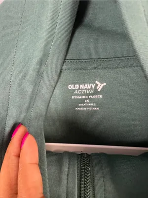 Old Navy Teal Green Dynamic Fleece Half-Zip Sweatshirt thumbnail 3