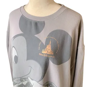 Disney Parks Mickey‎ Mouse Magic Kingdom Gray Sweatshirt XL | Neutral Crewneck thumbnail 5