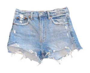 Abercrombie & Fitch the Mom shorts high rise Light Blue Jean Shorts size 0/25 thumbnail 1