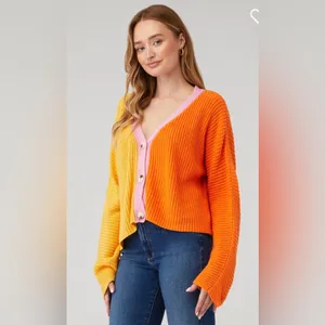 Line & Dot Women’s Catalina Colorblocked Cardigan Colorful‎ Sweater Size XS thumbnail 8