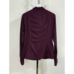 Lucy Power Women’s Track Jacket Full Zip Red Plum Ruched Yoga Athletic Size XL thumbnail 5