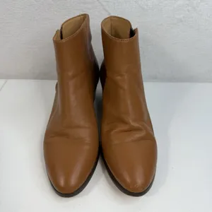 J.Crew Sz 9.5‎ Reagan Leather Ankle Boots Brown Leather Booties Women's G7871 thumbnail 5
