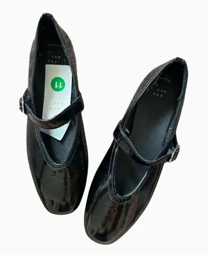 NWT A New Day Black Patent Mary Jane Flats Size 11 thumbnail 1