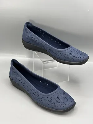 Easy Spirit Alessia 3 Ballet Flats Womens 8M Blue Work Travel Slip On Shoes thumbnail 2
