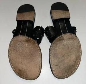 Lavender Black Leather Sandals 6.5 thumbnail 5