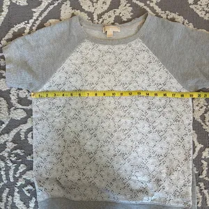 Michael Kors Lace Front Sweatshirt Sweater Women’s Size Medium Athleisure W8 thumbnail 6