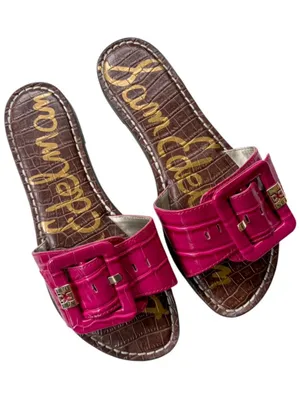 EUC Sam Edelman Leather Granada Sandals Pink Size 6.5 thumbnail 1