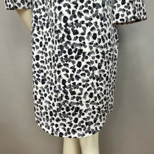 The Limited‎ Shirt Dress Women XS Black White NO BELT Abstract Print 3/4 Sleeve thumbnail 7