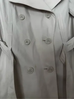 DKNY Muslin Double-Breasted Trench Coat with Belt - Size M‎ - DKNY Style 06134 thumbnail 13