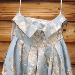 MAC DUGGAL 20726 Blue Strapless Brocade Midi Dress with Pockets 10 thumbnail 15