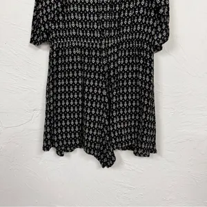 Lulus Black White Printed Tiered Romper Womens S Beachy Casual Summer Sleeveless thumbnail 11