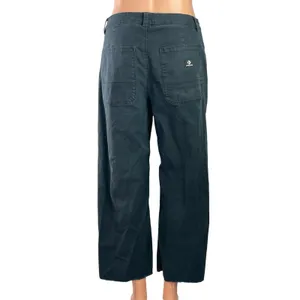 Converse Women's Black High Rise Wide Leg Baggy Raw Hem Denim Jeans Size 27 thumbnail 3