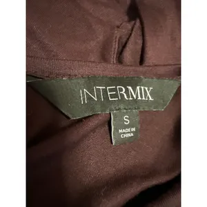 Intermix Purple Long Sleeve Pleated Ruched Slim Fit Crop Blouse Shirt Top Size S thumbnail 4