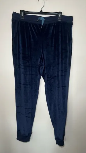 LuLaRoe Cozy Jax Navy Velvet Jogger Pants thumbnail 1