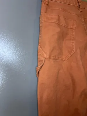 Gap Pants Womens 2 Orange Carpenter Denim Straight Leg Workwear Stretch thumbnail 9
