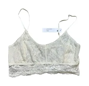 🤍 LA Made ✨ Ivory Lace Longline Bralette S NWT Romantic Feminine Layering Top 🤍 thumbnail 1