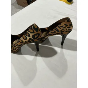 Womans Nine West Bonfire Open Toe Leopard Print Platform Pumps 7.5 M thumbnail 3