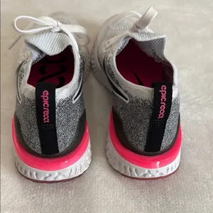 Nike Women's White and Pink Running Shoes thumbnail 4