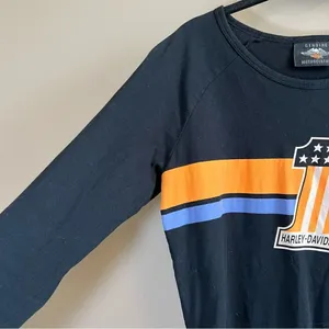 ✨‎ Harley Davidson Women’s Black Long Sleeve Shirt Large thumbnail 5