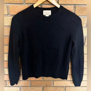 Caslon 100% Cashmere Black Sweater Crewneck Long Sleeve Women’s Size Medium thumbnail 2