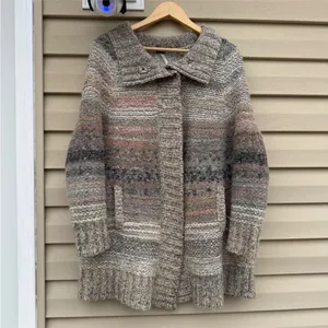 Free People Starlight Shadow Wool Blend Poncho Cardigan Size Small thumbnail 5