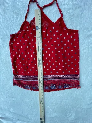 Crave Fame Red‎ Printed Spaghetti-Strap Camisole thumbnail 6
