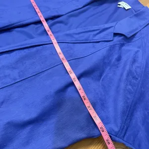VTG Easy Wear by Today’s Woman Blue Corduroy Textured Open Front Blazer 44 thumbnail 2