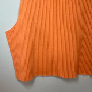 Aerie Ribbed Raw Edge Cropped Tank Top Shirt Orange Sleeveless Stretch Basic XL thumbnail 4