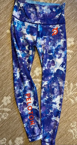 Peloton WITH Reversible Blue Printed Athletic Leggings thumbnail 1