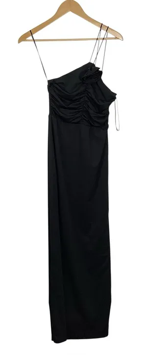 Showpo. Teagan Midi Dress Black Size 6 NWT thumbnail 1
