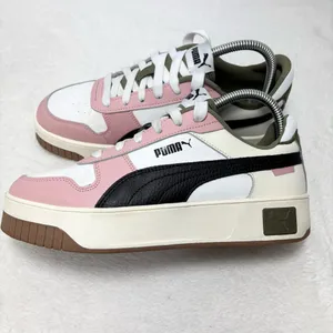 Puma Puma Carina Street Platform Sneaker Pink‎ and White Casual Sneakers size 8 thumbnail 7