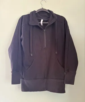 Athleta‎ Black Half-Zip Hoodie Sweatshirt thumbnail 1