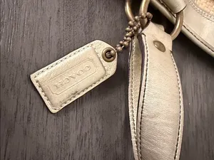 Coach Legacy Vintage Straw Metallic‎ Gold Leather Tote Bag M05K-113 thumbnail 12