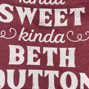 Women's Maroon‎ Graphic Tee Red Size M thumbnail 5