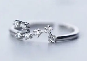 Taurus Zodiac Adjustable Ring Silver thumbnail 1