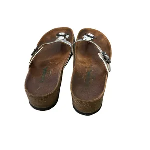Birkenstock Gizeh Thong Sandals Silver Women Size 6 thumbnail 5