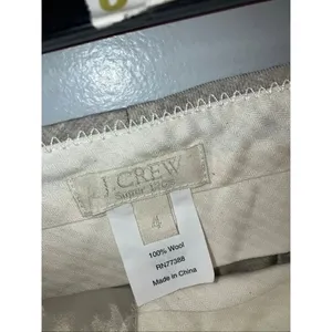 J. Crew Super 120’s 100% wool Heathered white Wide Leg Pants Size 4 #768 thumbnail 4