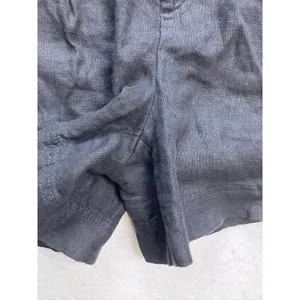 Free‎ People Shorts Women 2 Black 100% Linen High Waisted Pleated Front thumbnail 7