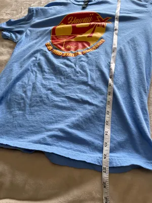 HAWAII Graphic Tee Unisex Light Blue T-Shirt Sz L EUC thumbnail 5