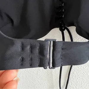 Aerie Black Padded Bikini Top Scoop Style Swim Separate Large thumbnail 6
