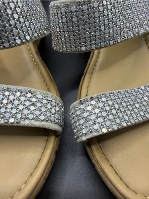 FAB Made in Italy Rhinestone Wedge Sandals thumbnail 2