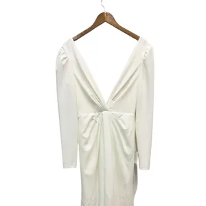 Lulus Stunning Romance White Long Sleeve Mermaid Maxi Dress size L NWT thumbnail 7