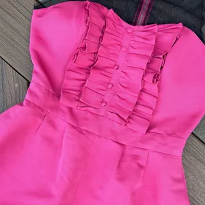 BRIGHT PINK ROMPER W MESH NECK‎ DESIGN thumbnail 2