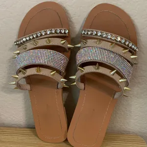 Rhinestone Studded Sandals Plus Free Gift Size 7 thumbnail 1