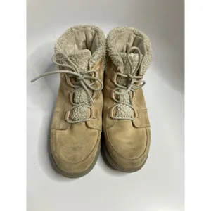 Sorel Explorer II Joan Boots Women 10 Tan Good Waterproof Faux Fur Suede NL4451 thumbnail 2