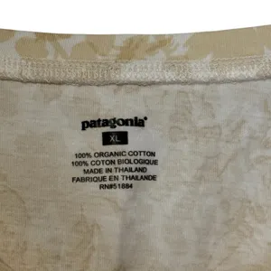 Patagonia Womens Top Organic Cotton Floral V-Neck Relaxed Naturecore Pullover XL thumbnail 7