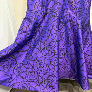 Marisa Baratelli Black Purple Floral Ruched Surplice‎ Mermaid Evening Gown 10 thumbnail 5